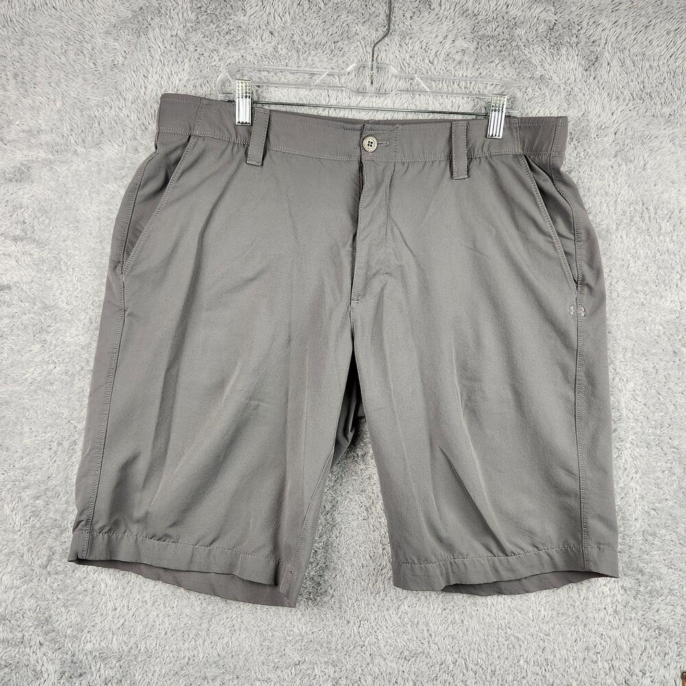Under Armour Golf Shorts Mens 38 Gray Microfiber Performance Lightweight Pockets